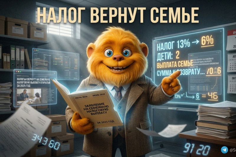 Семейная налоговая выплата: как получить поддержку для малоимущих семей с детьми с 1 июня 2026 года