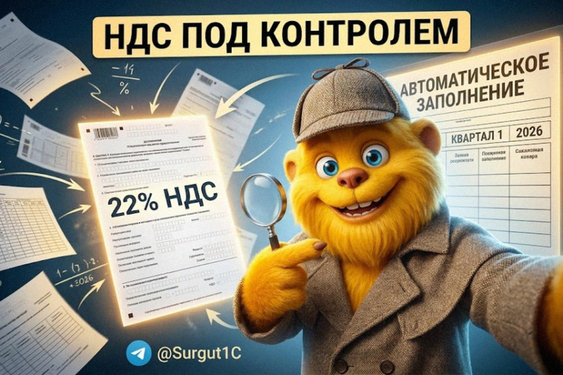 Автозаполнение декларации по НДС в 1С:Предприятие 8 — что нужно знать о новом порядке с 2026 года?