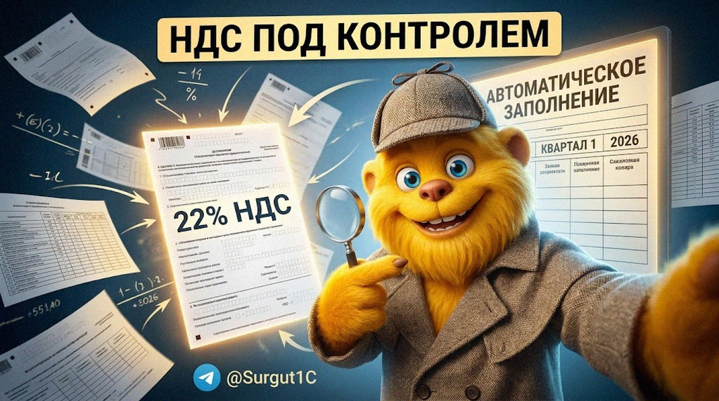 Автозаполнение декларации по НДС в 1С:Предприятие 8 — что нужно знать о новом порядке с 2026 года?