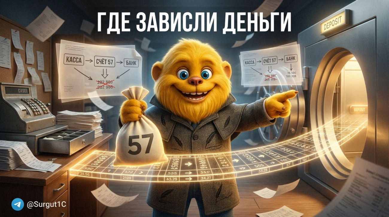 Инкассация в 1С: как избежать ошибок и дублирования проводок при сдаче наличных в банк