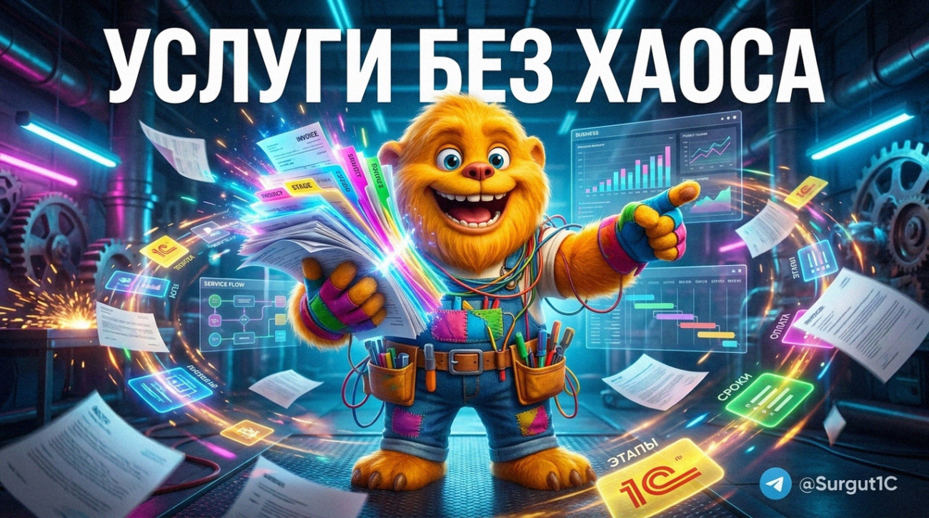 Автоматизация услуг в 1С: как избежать хаоса в счетах и актах и повысить прозрачность бизнеса