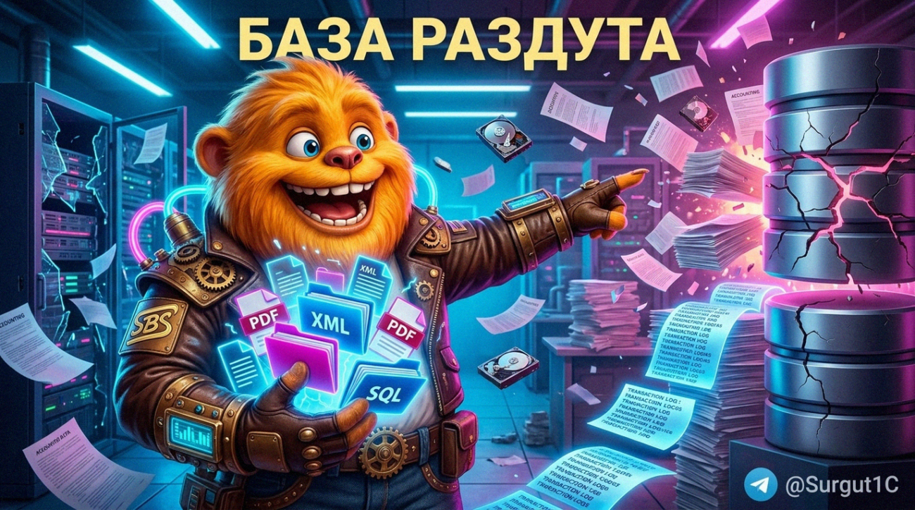 Почему 1С теряет контроль: раздувание базы и его настоящие причины