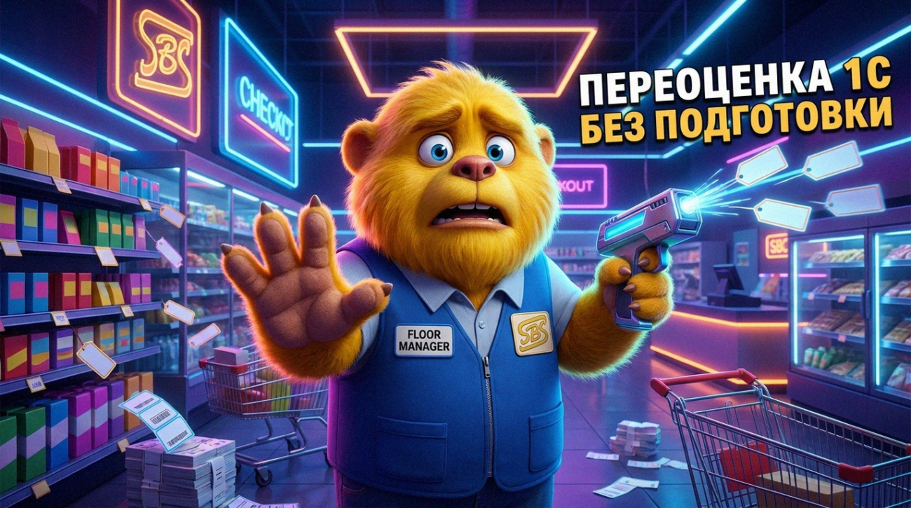 Переоценка товара в 1С: как подготовка спасает от хаоса на витрине и проблем с клиентами